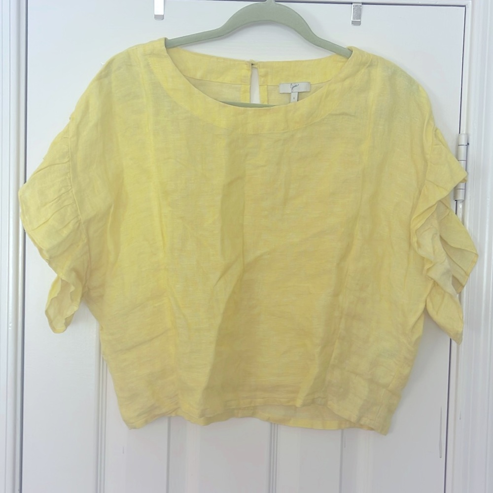 Joie Yellow Linen Blouse